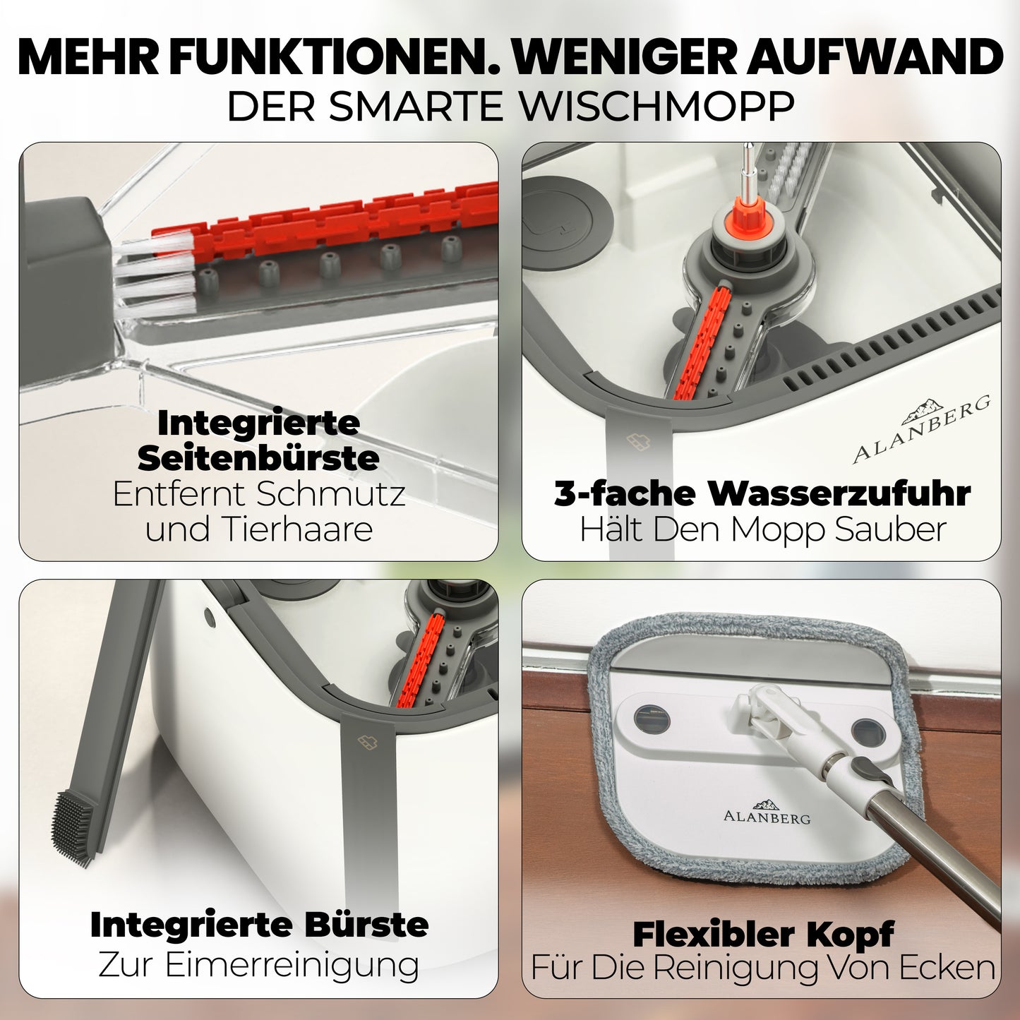 Clean-Spin Wischmopp - Gen 2 - Weiß