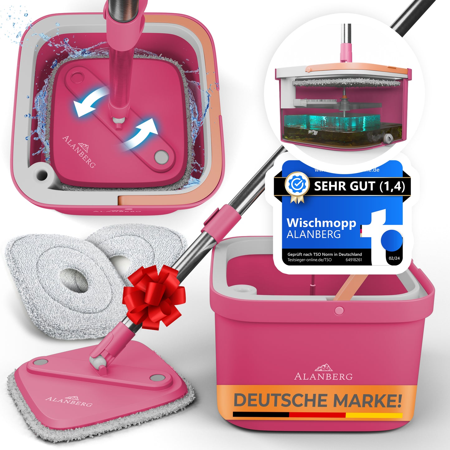 Clean-Spin Wischmopp - Pink