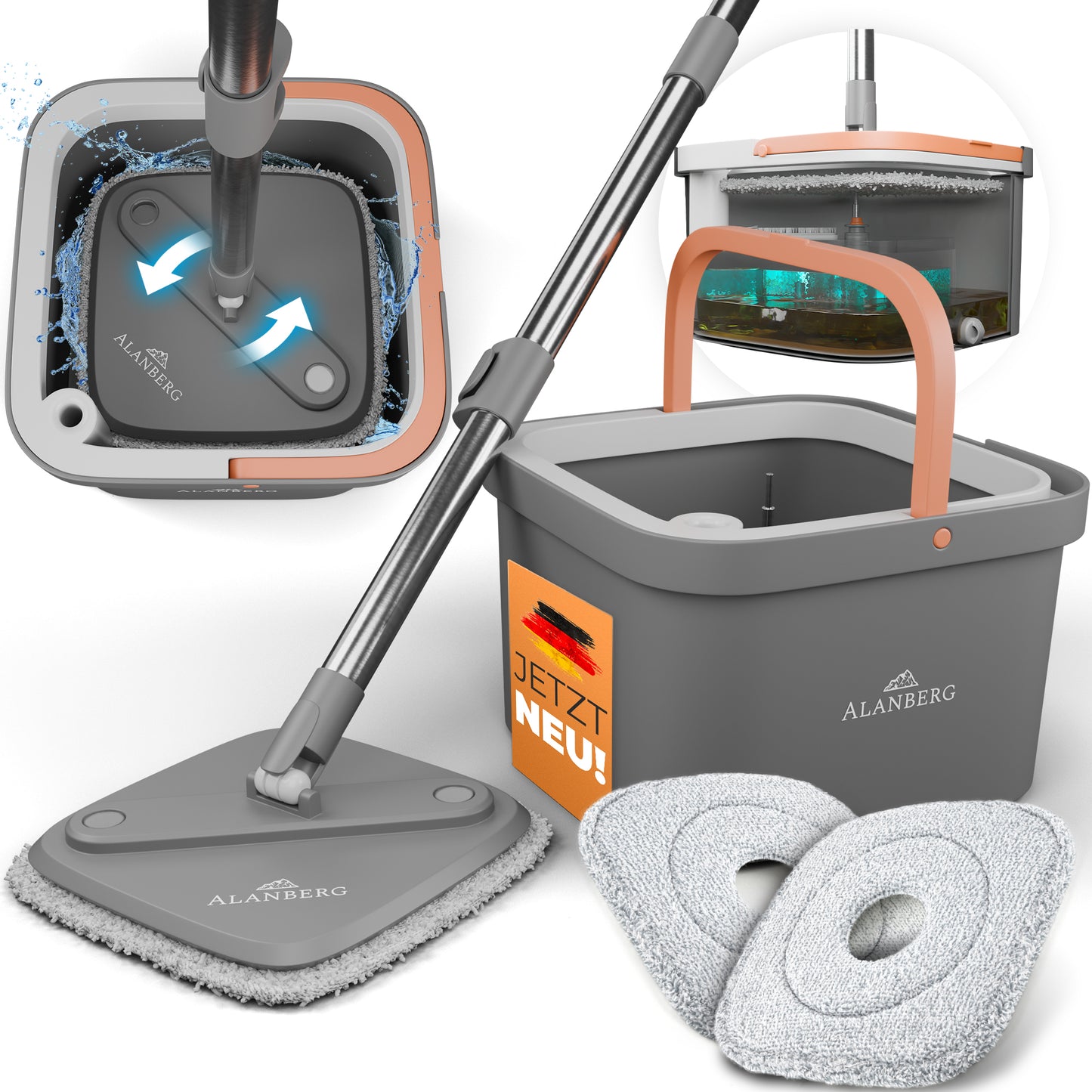 Clean-Spin Mop - Grey