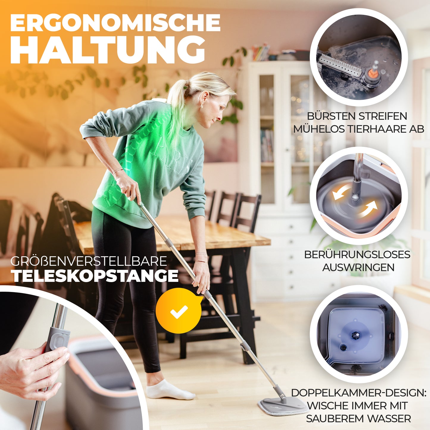 Clean-Spin Mop - Grey