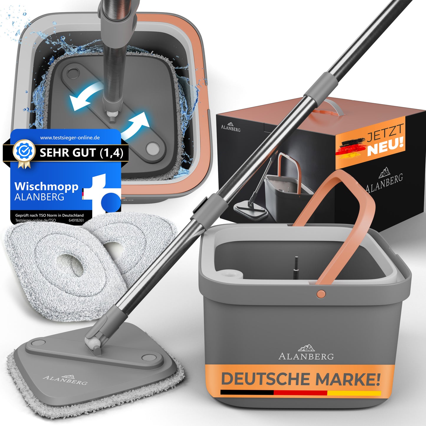 Clean-Spin Mop - Grey