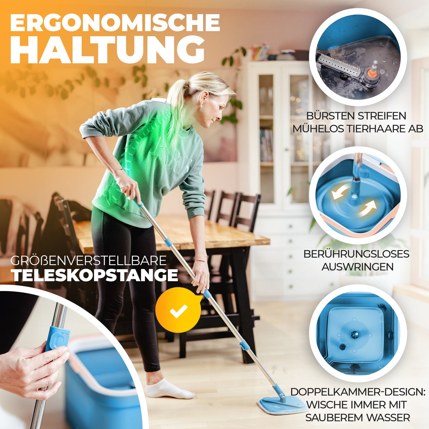 Clean-Spin Mop - Blue
