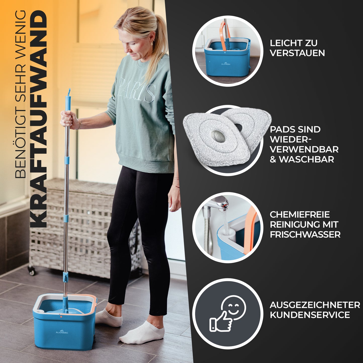 Clean-Spin Mop - Blue