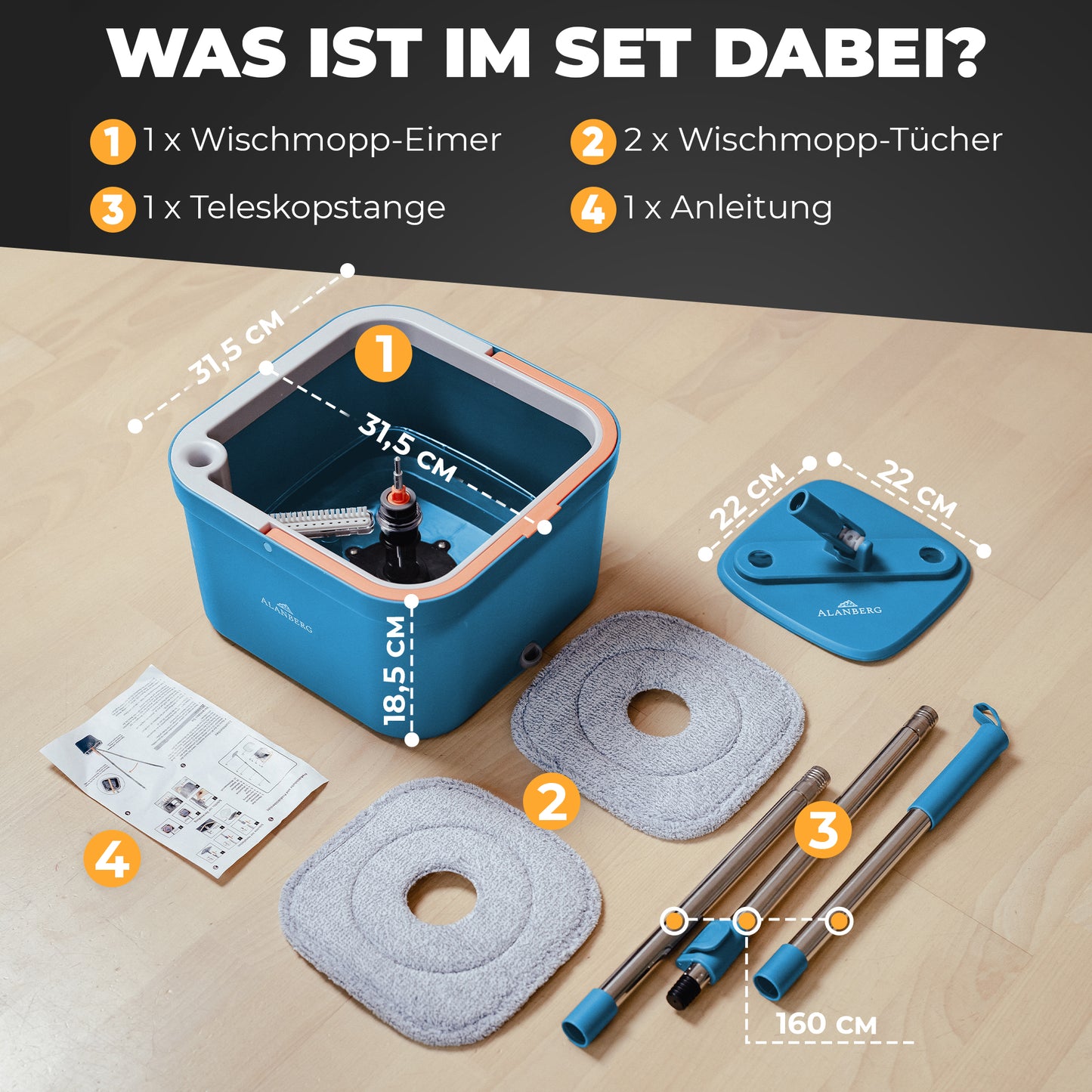 Clean-Spin Mop - Blue