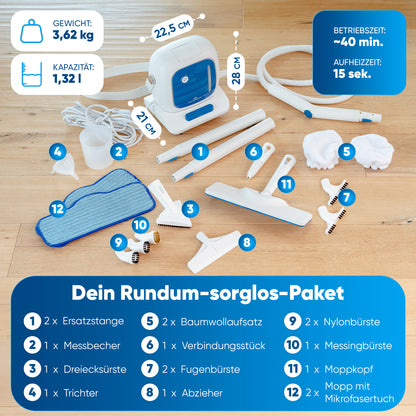 Dampfreiniger Set - Weiß